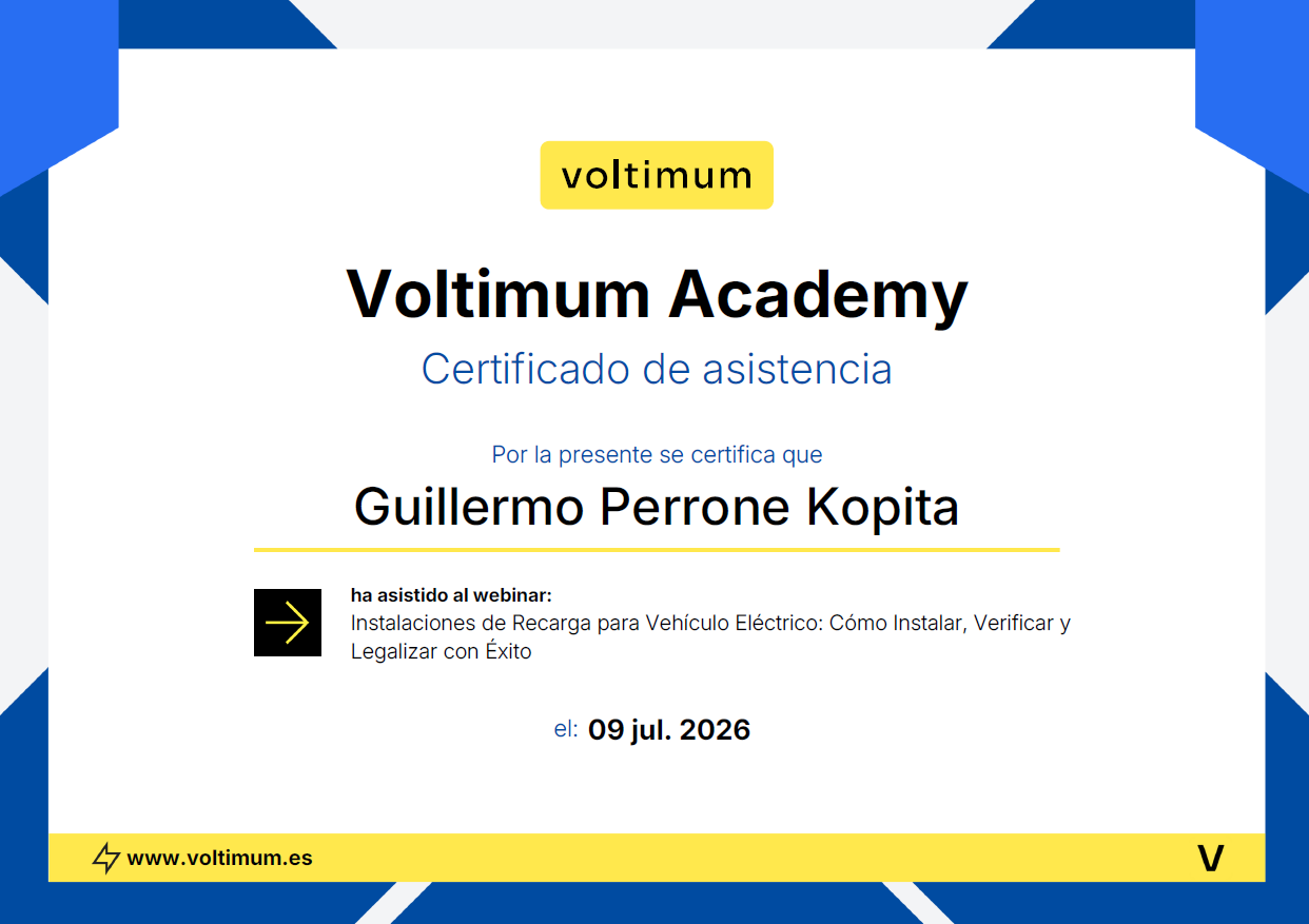 Certificados profesionales de Koper Instalaciones